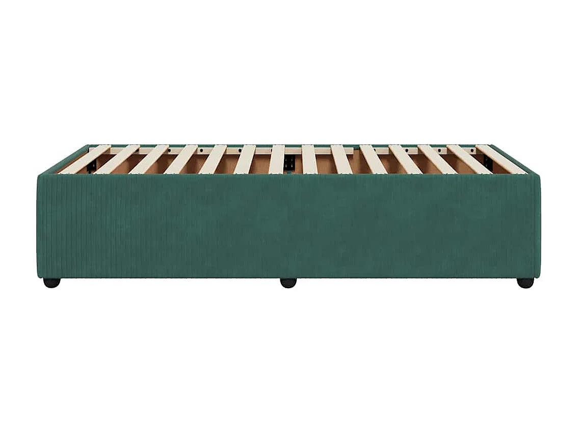 Cadre de lit sans matelas vert foncé 80x200 cm velours