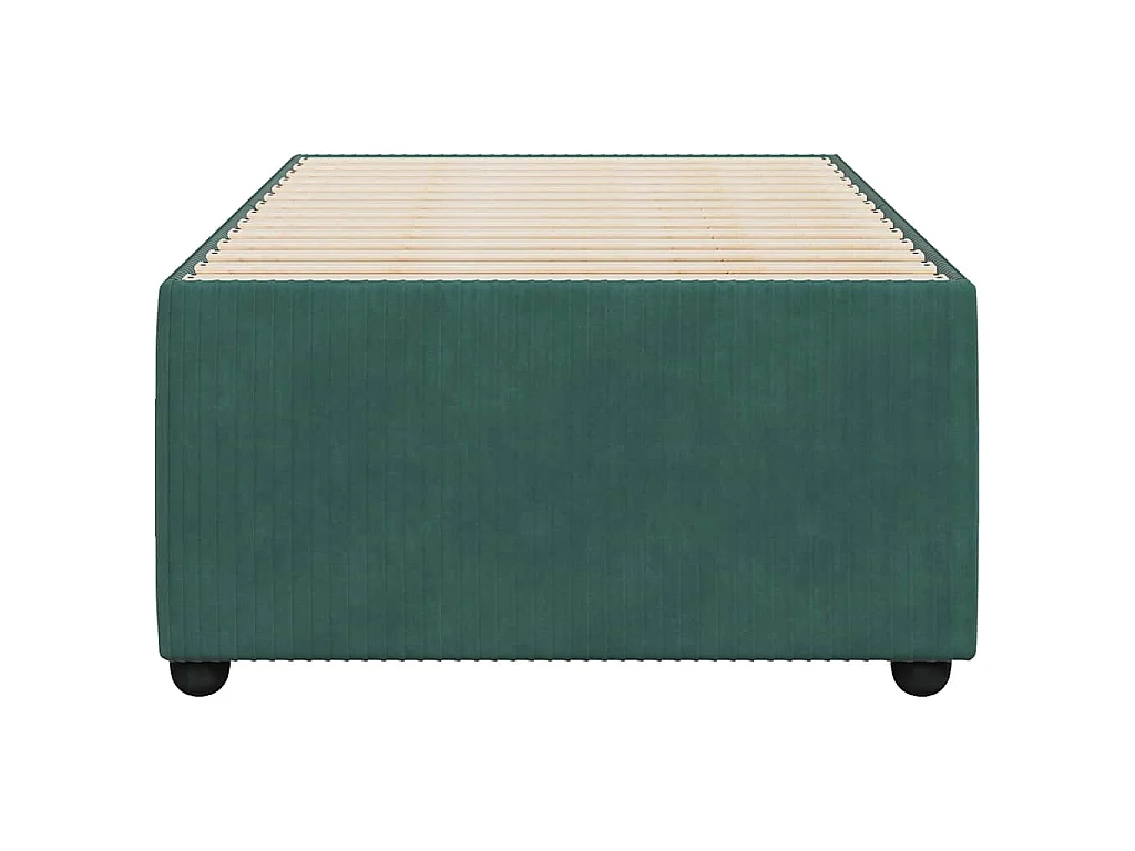 Bettgestell ohne Matratze Dunkelgrün 80x200 cm Samt