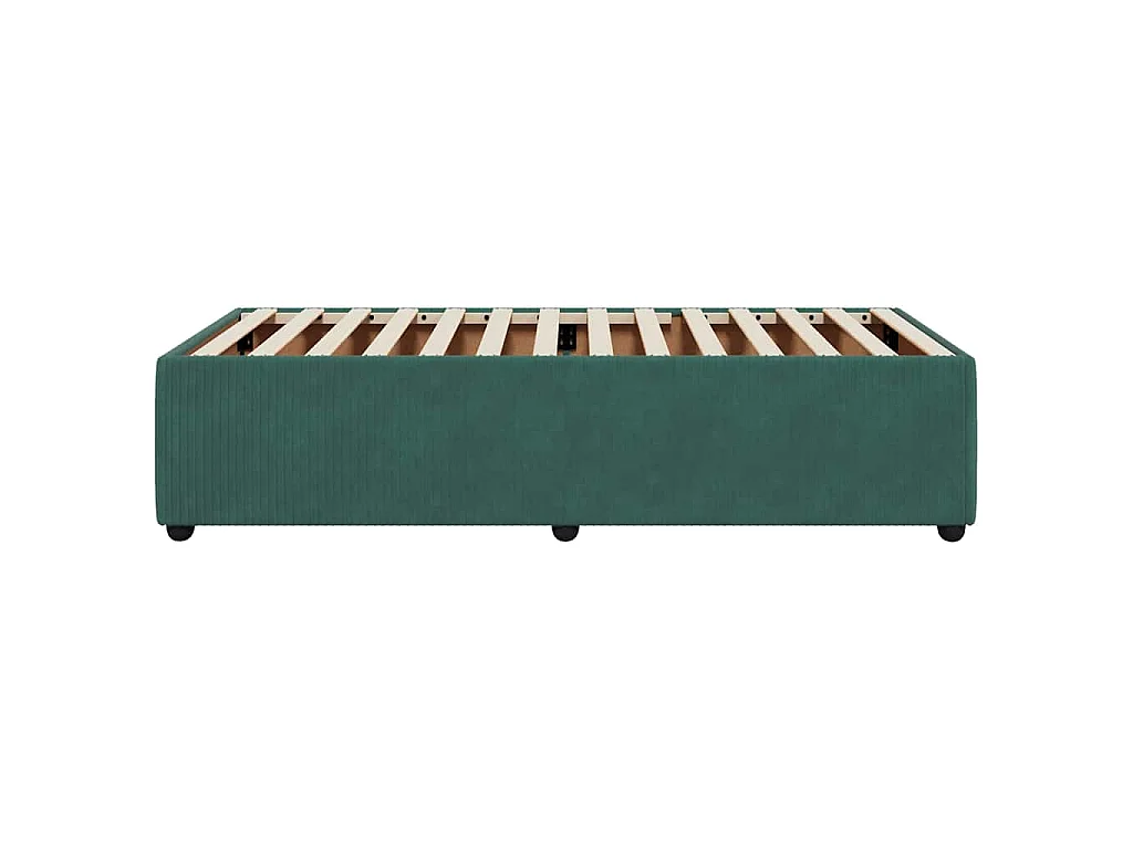 Bettgestell ohne Matratze Dunkelgrün 80x200 cm Samt