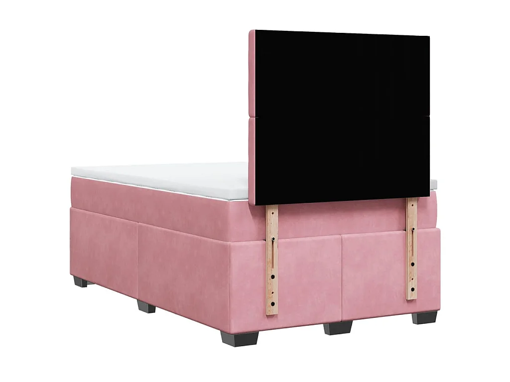 Boxspringbett mit Matratze Rosa 120x200 cm Samt