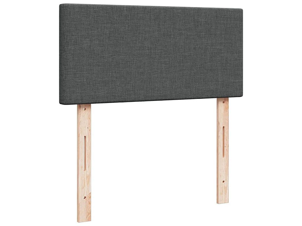 Boxspring met matras stof donkergrijs 90x190 cm