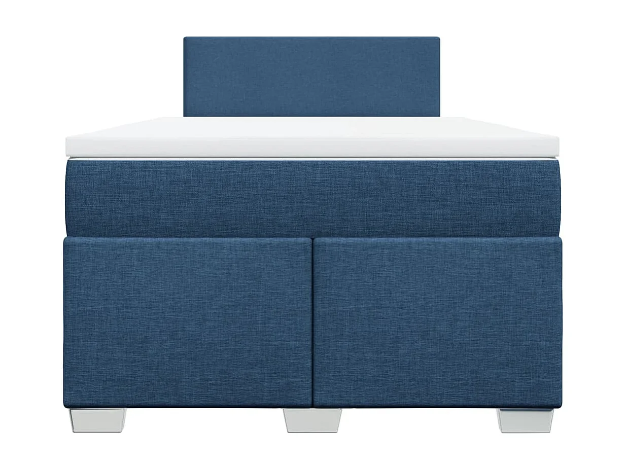 Cama com molas/colchão 120x200 cm tecido azul