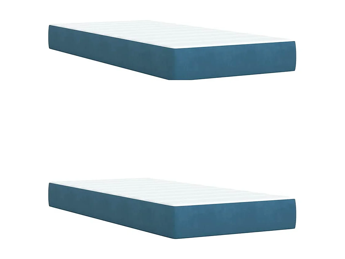 Boxspringbett mit Matratze Dunkelblau 200x200 cm Samt