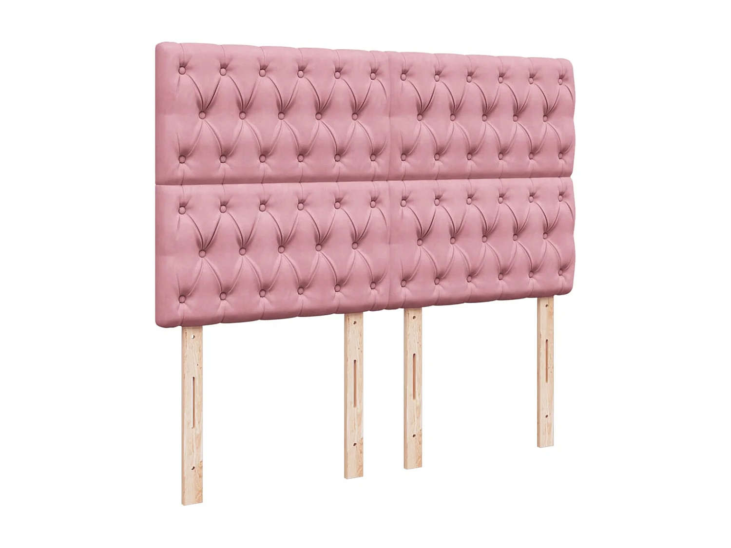 Boxspring met matras fluweel roze 160x200 cm