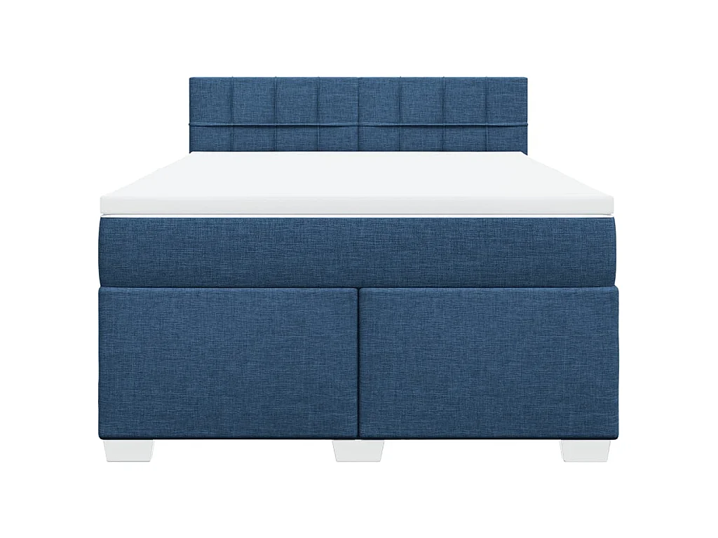 Giroletto a Molle con Materasso Blu 140x190 cm in Tessuto