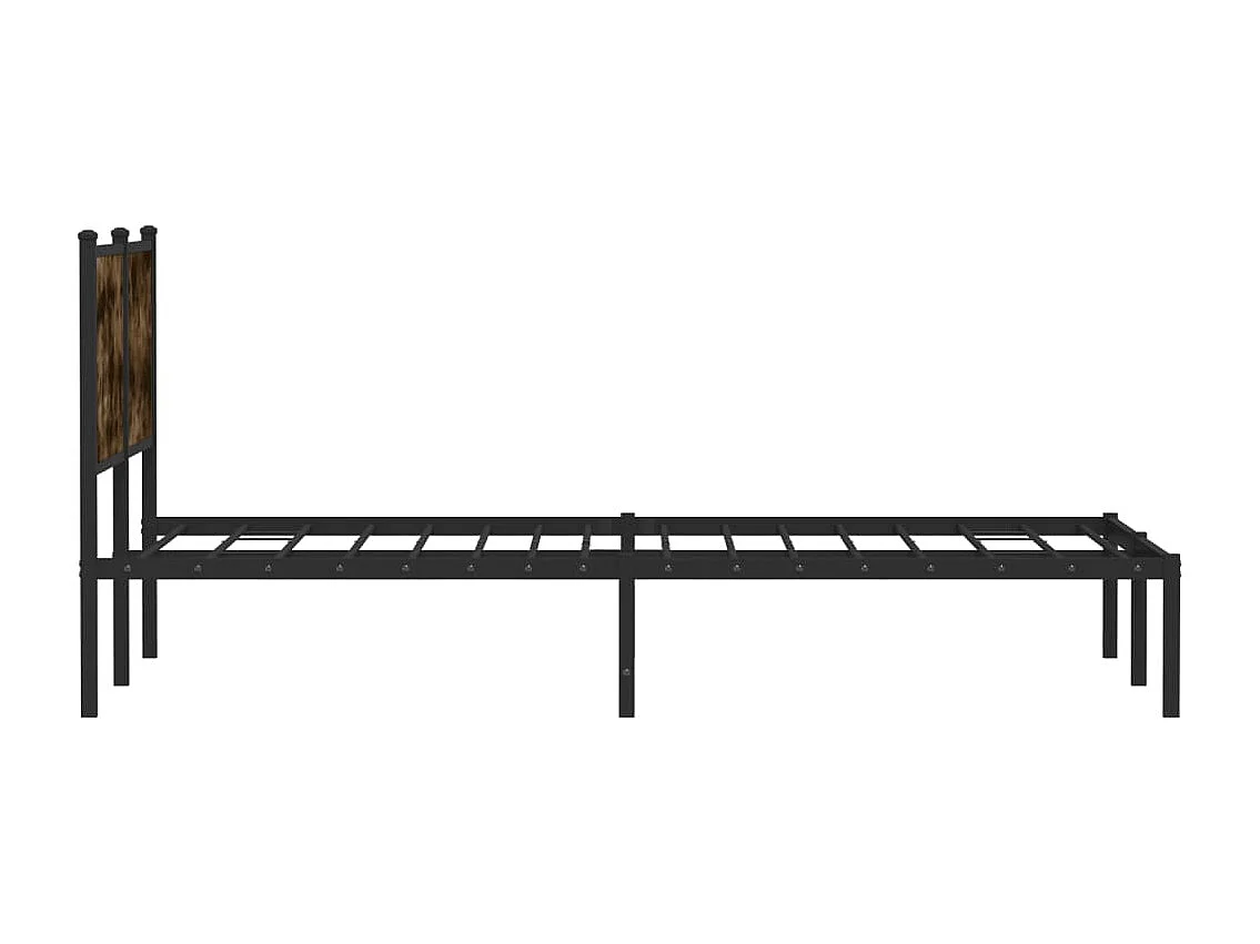 Bedframe zonder matras metaal gerookt eikenkleurig 140x200 cm