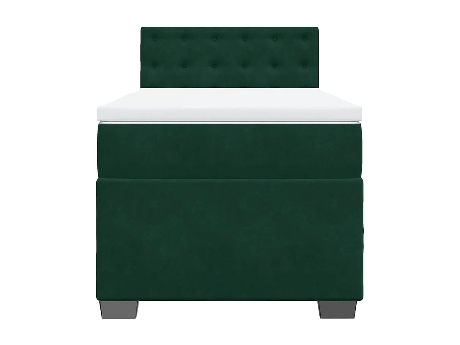 Sommier à lattes de lit avec matelas Vert foncé 90x190 cm