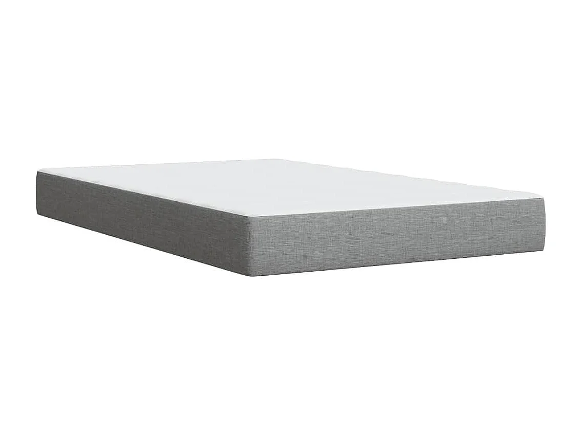 Giroletto a Molle con Materasso Grigio Chiaro 120x200cm Tessuto