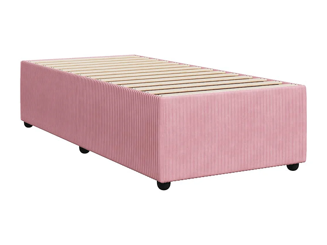 Cama com molas/colchão 80x200 cm veludo rosa