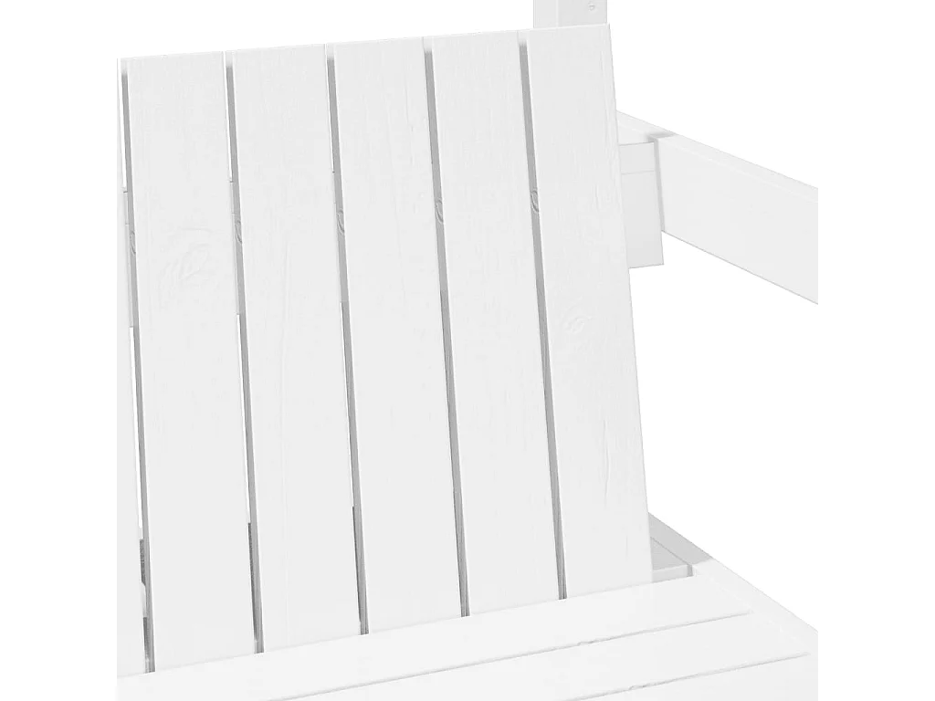 Ensemble de lit et de banc avec toit sans matelas 90x190 cm