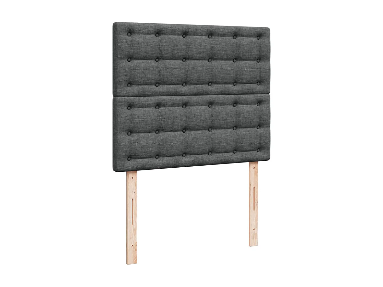 Cama box spring con colchón tela gris oscuro 120x190 cm