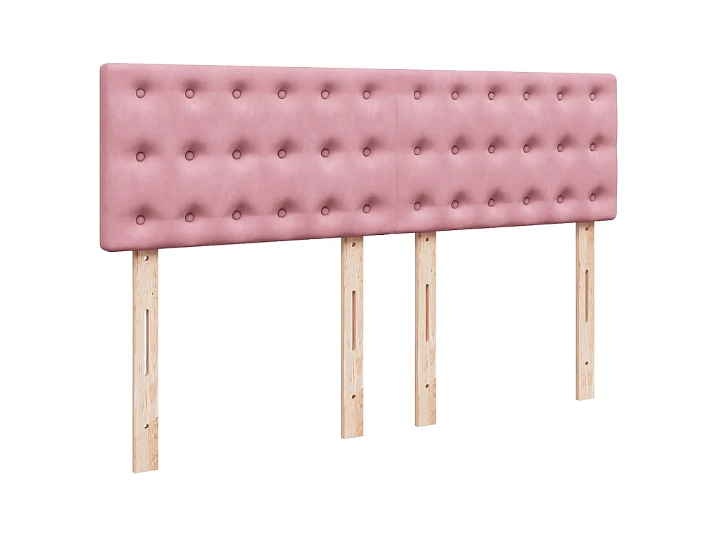 Sommier à lattes de lit avec matelas Rose 140x190 cm Velours