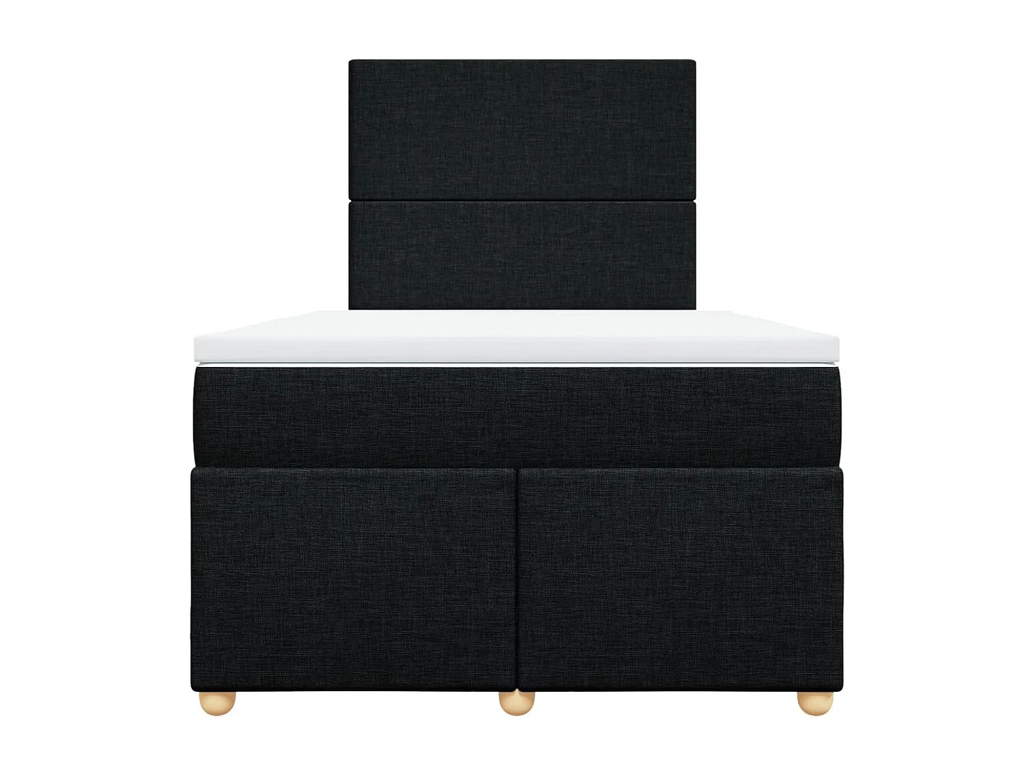 Sommier à lattes de lit avec matelas Noir 120x200 cm Tissu