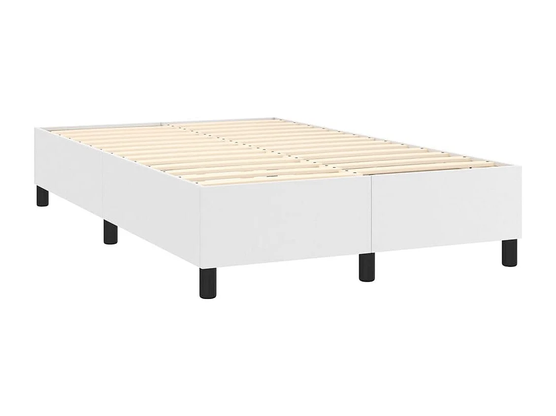 Giroletto a Molle con Materasso Bianco 120x190 cm in Similpelle