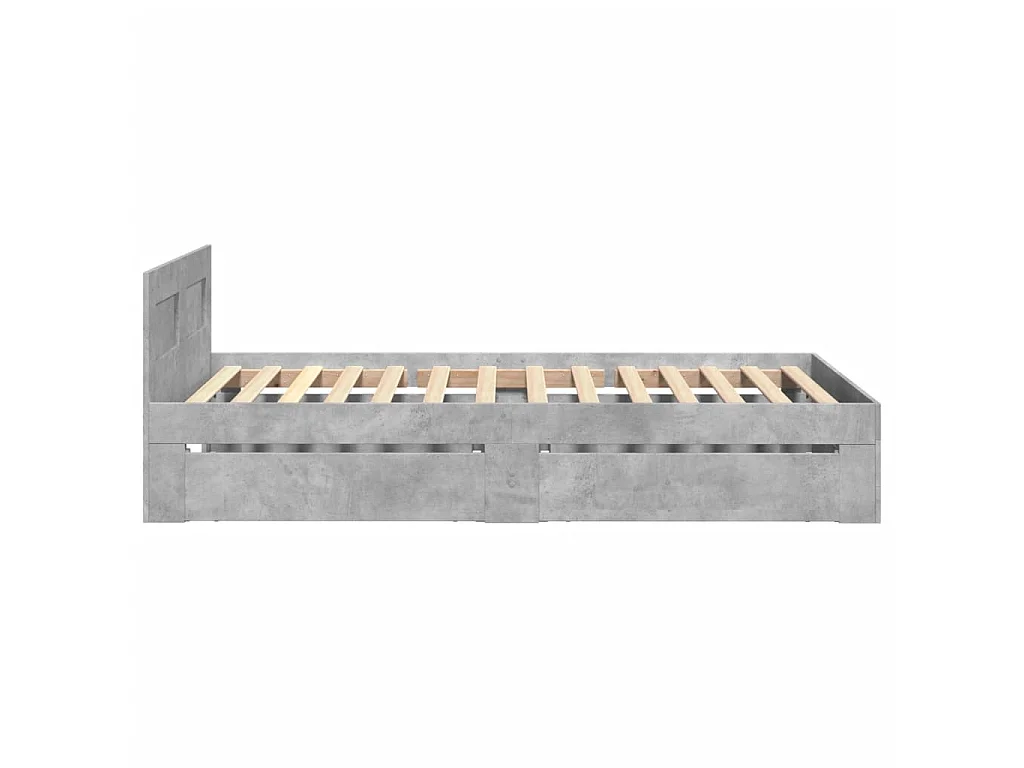 Giroletto Testiera Grigio Cemento 90x200 cm Legno Multistrato
