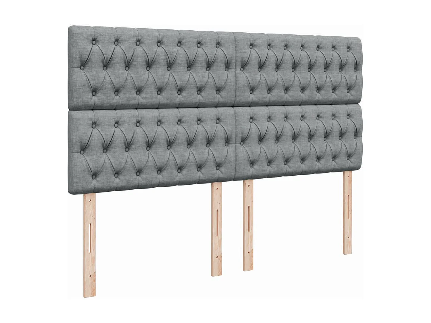 Cama box spring con colchón tela gris claro 200x200 cm