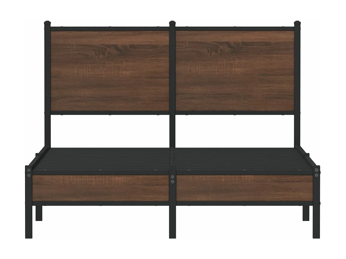 Giroletto senza Materasso in Metallo Rovere Marrone 120x190 cm