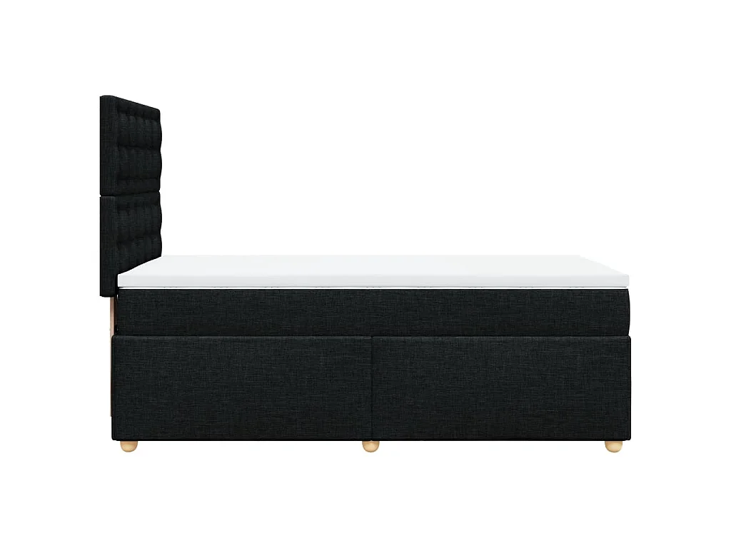 Boxspringbett mit Matratze Schwarz 90x190 cm Stoff