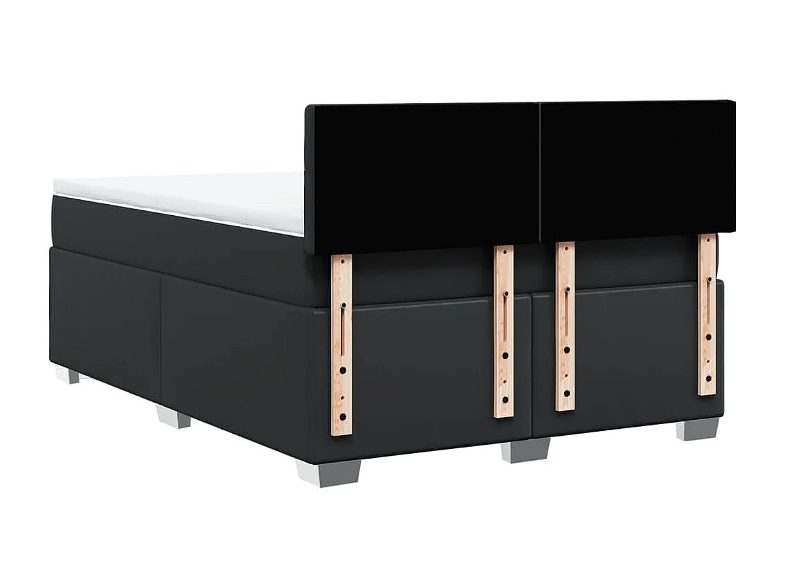 Sommier à lattes de lit avec matelas Noir 160x200 cm