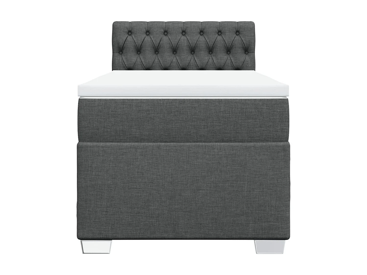 Boxspring met matras stof donkergrijs 80x200 cm