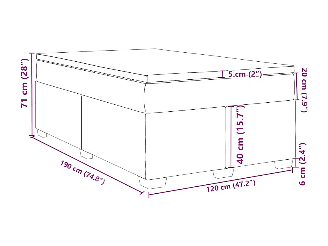 Boxspringbett mit Matratze Dunkelgrün 120x190 cm Samt