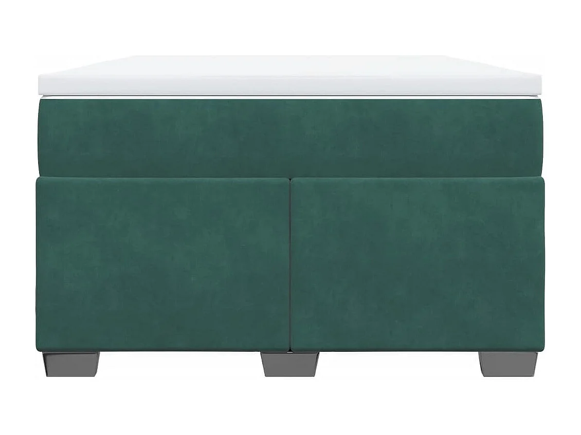 Boxspringbett mit Matratze Dunkelgrün 120x190 cm Samt