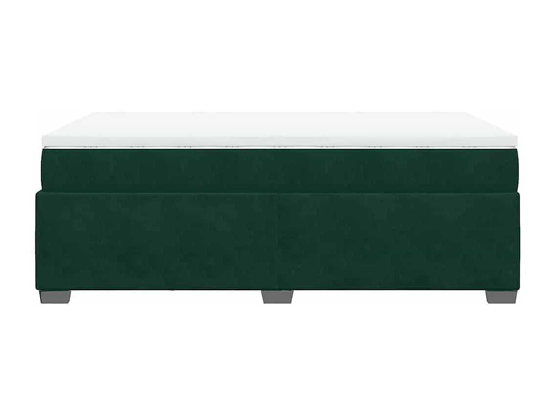Boxspringbett mit Matratze Dunkelgrün 120x190 cm Samt