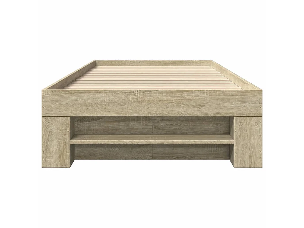 Cadre de lit sans matelas chêne sonoma 90x190 cm