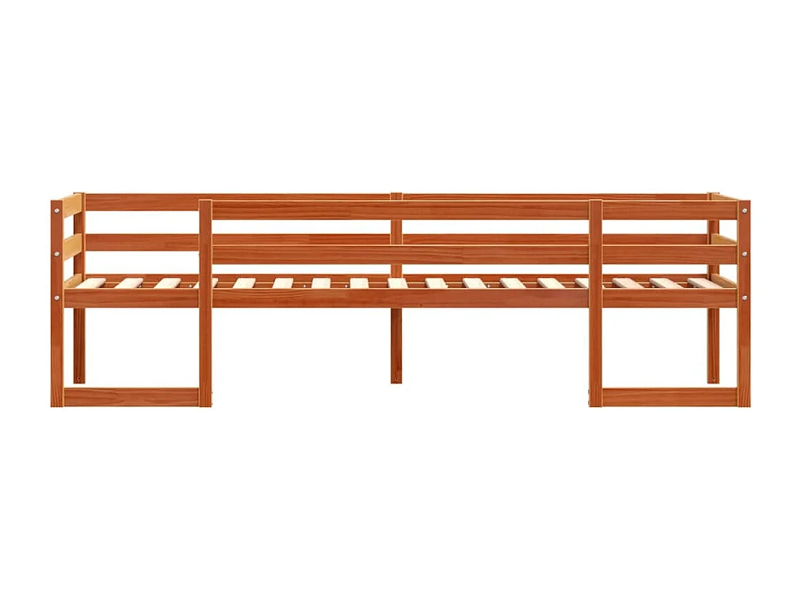 Cadre de lit pour enfants sans matelas cire marron 90x200 cm