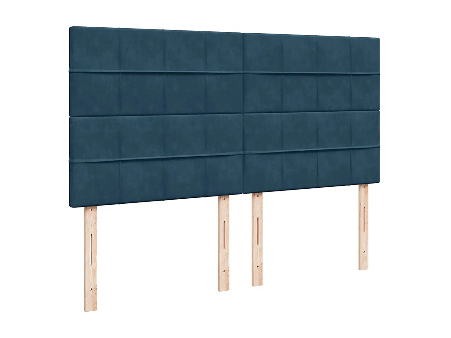 Giroletto a Molle con Materasso Blu 200x200 cm in Velluto