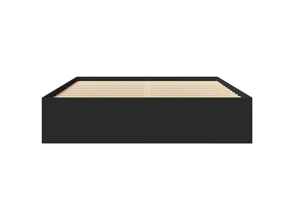 Bettgestell Schwarz 150x200 cm Holzwerkstoff