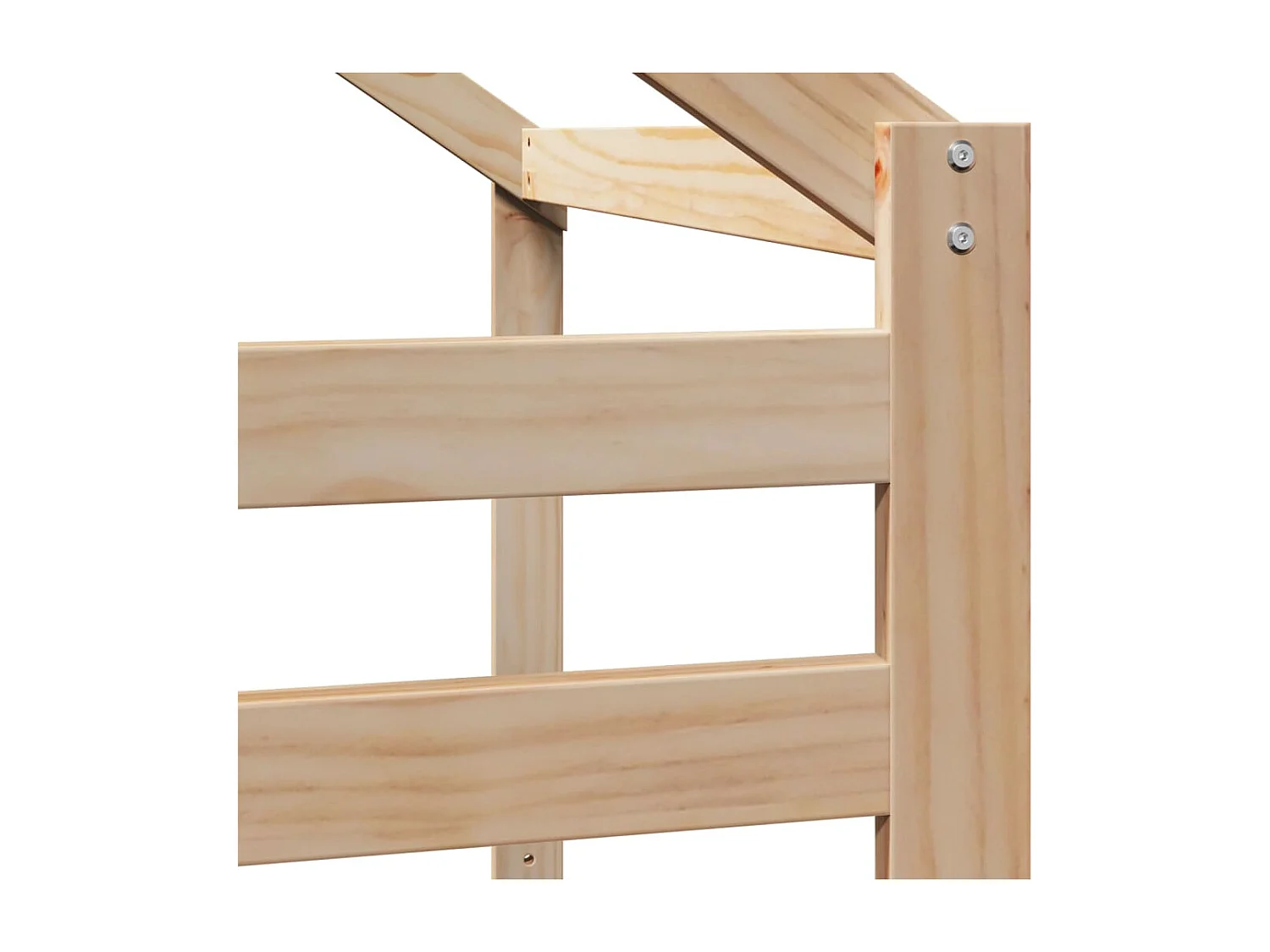 Lit haut sans matelas 90x200 cm bois de pin massif