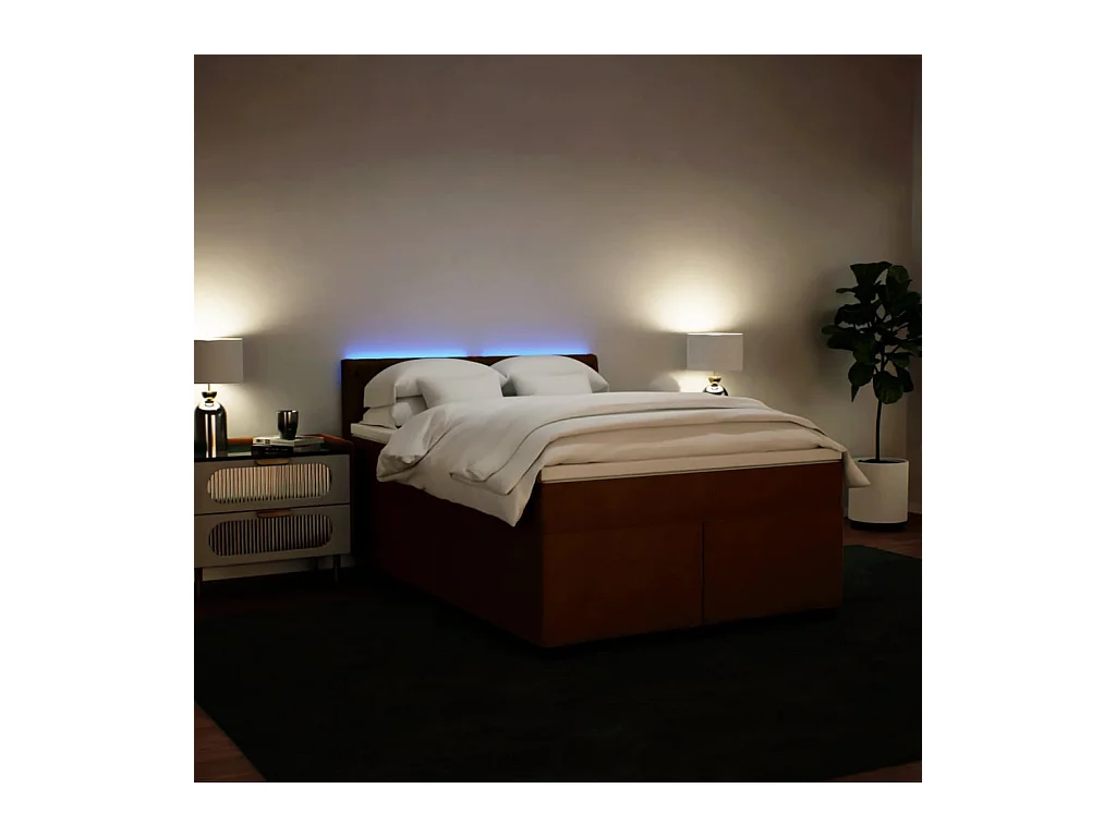 Sommier à lattes de lit avec matelas Rose 140x200 cm Velours