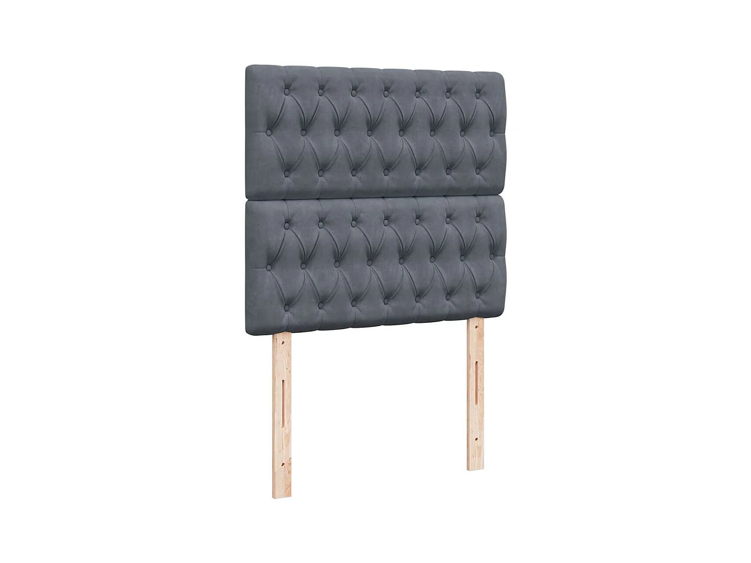 Sommier à lattes de lit et matelas Gris foncé 80x200 cm Velours