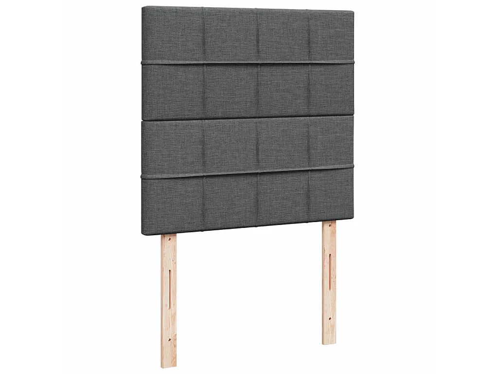 Boxspringbett mit Matratze Dunkelgrau 80x200 cm Stoff