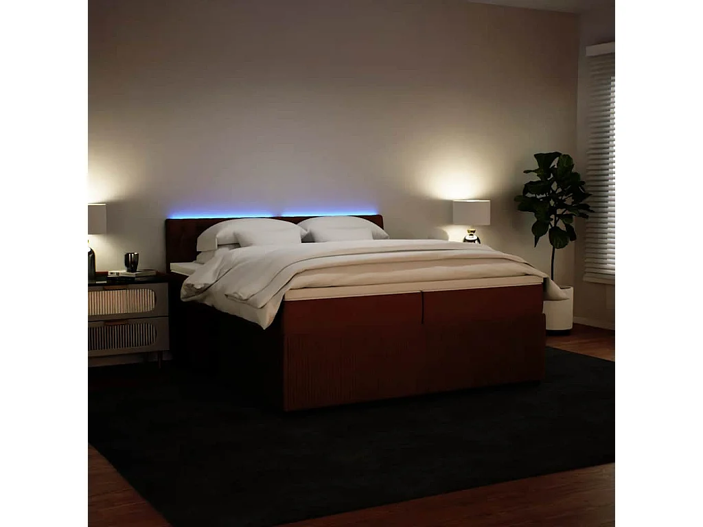 Sommier à lattes de lit avec matelas Rose 200x200 cm Velours