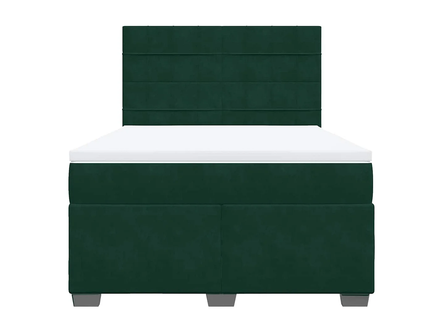 Sommier à lattes de lit et matelas Vert foncé 160x200cm Velours
