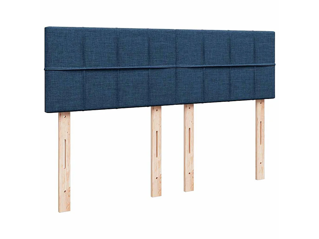 Sommier à lattes de lit avec matelas Bleu 140x190 cm Tissu