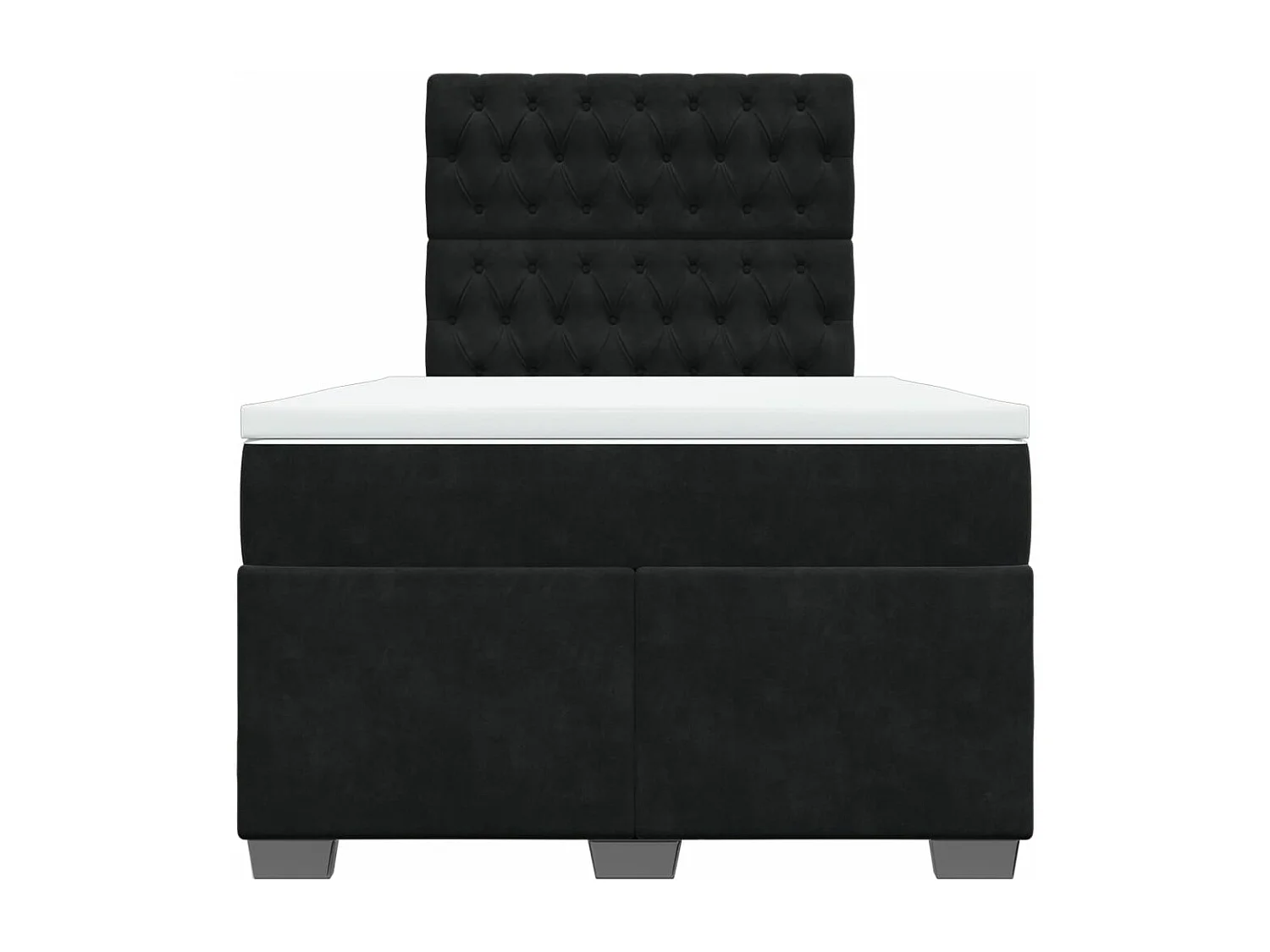 Boxspring met matras fluweel zwart 120x200 cm