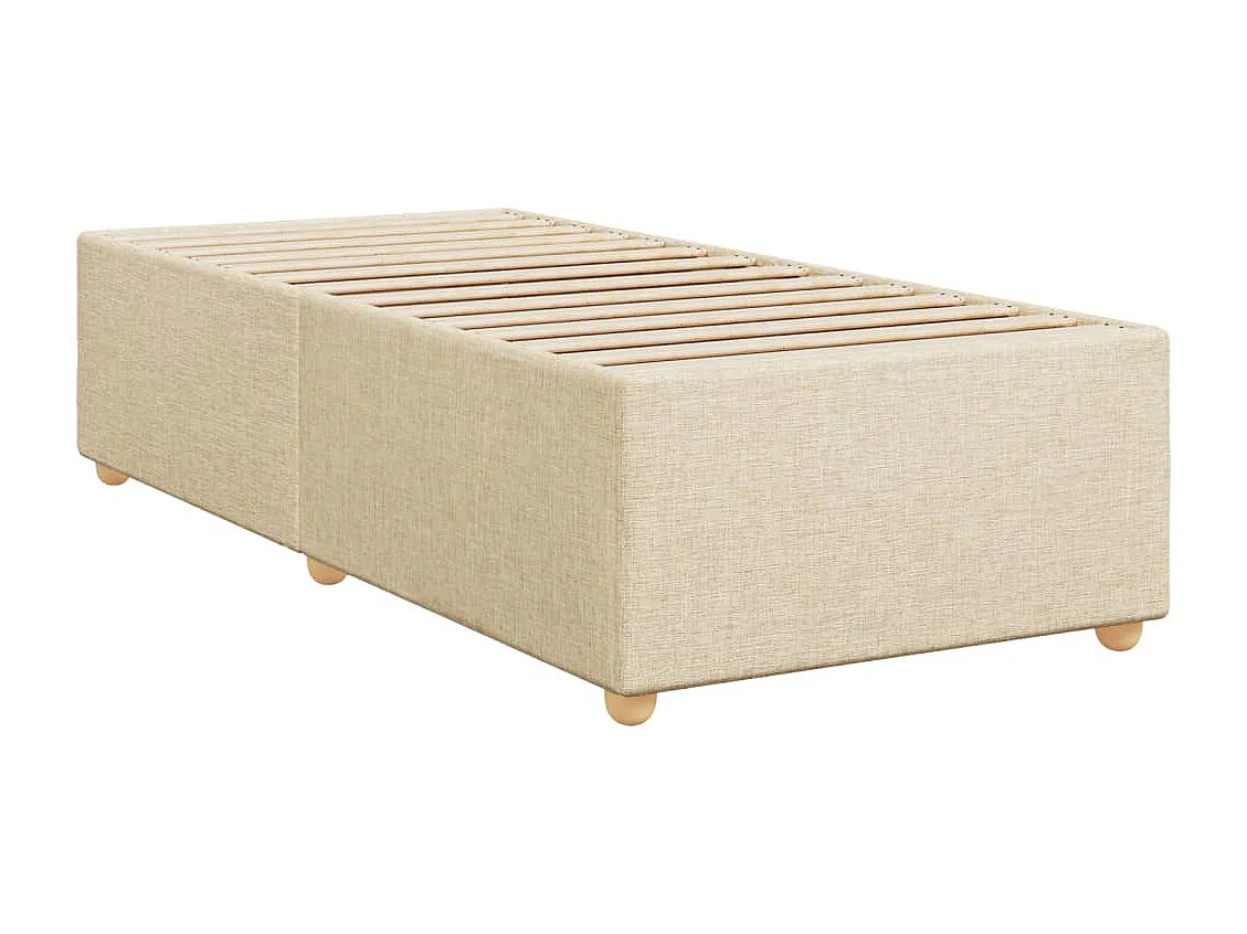 Cama com molas/colchão 90x190 cm tecido cor creme