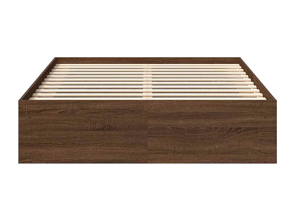 Cadre de lit sans matelas chêne marron 140x200 cm