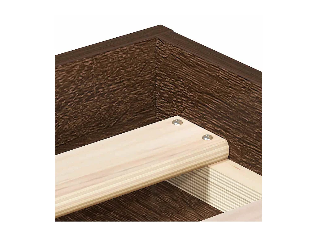Cadre de lit sans matelas chêne marron 140x200 cm