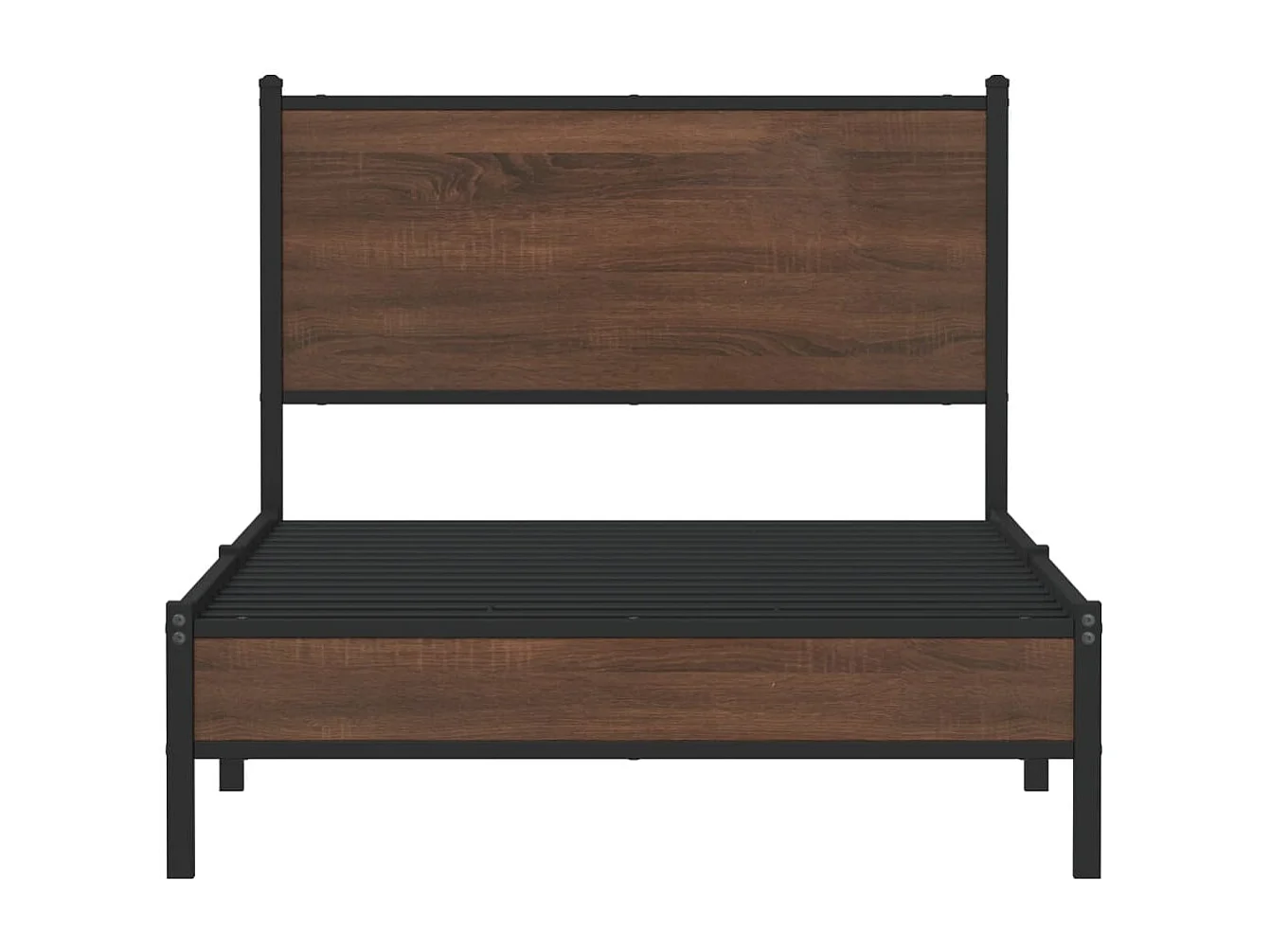 Bedframe zonder matras metaal bruin eikenkleurig 100x200 cm