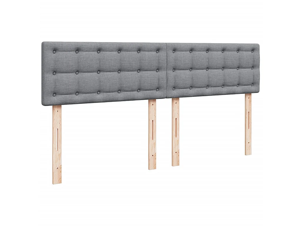 Boxspring met matras stof lichtgrijs 200x200 cm