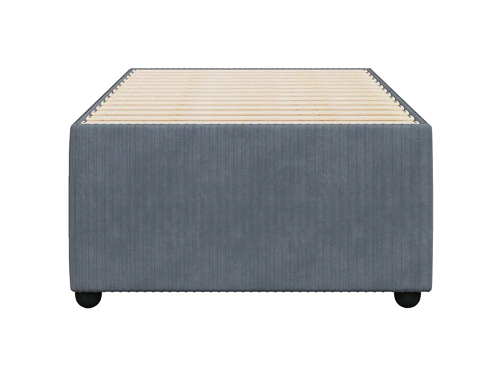 Bedframe zonder matras 100x200 cm fluweel donkergrijs