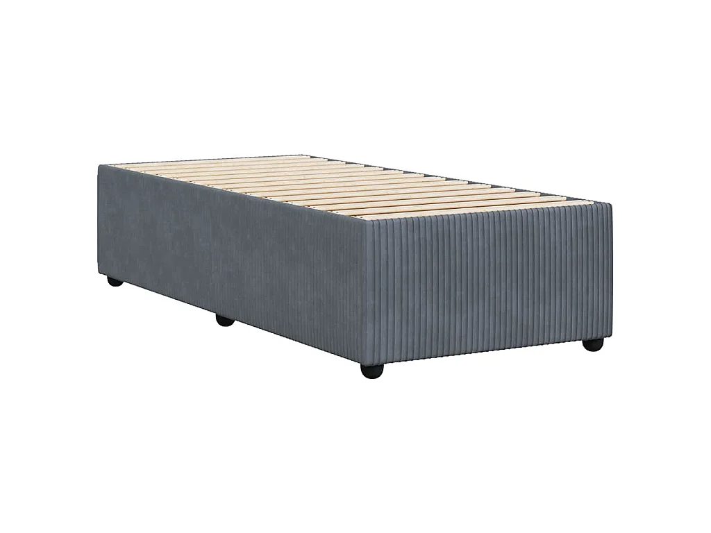 Bedframe zonder matras 100x200 cm fluweel donkergrijs