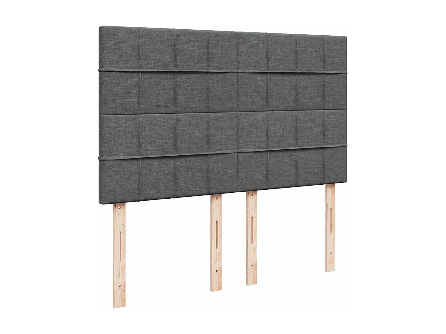 Boxspringbett mit Matratze Dunkelgrau 140x200 cm Stoff