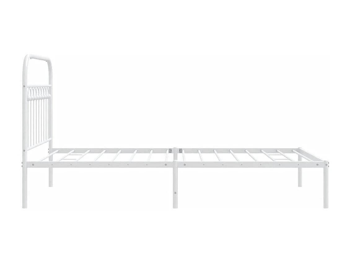 Estrutura de cama com cabeceira 100x200 cm metal branco