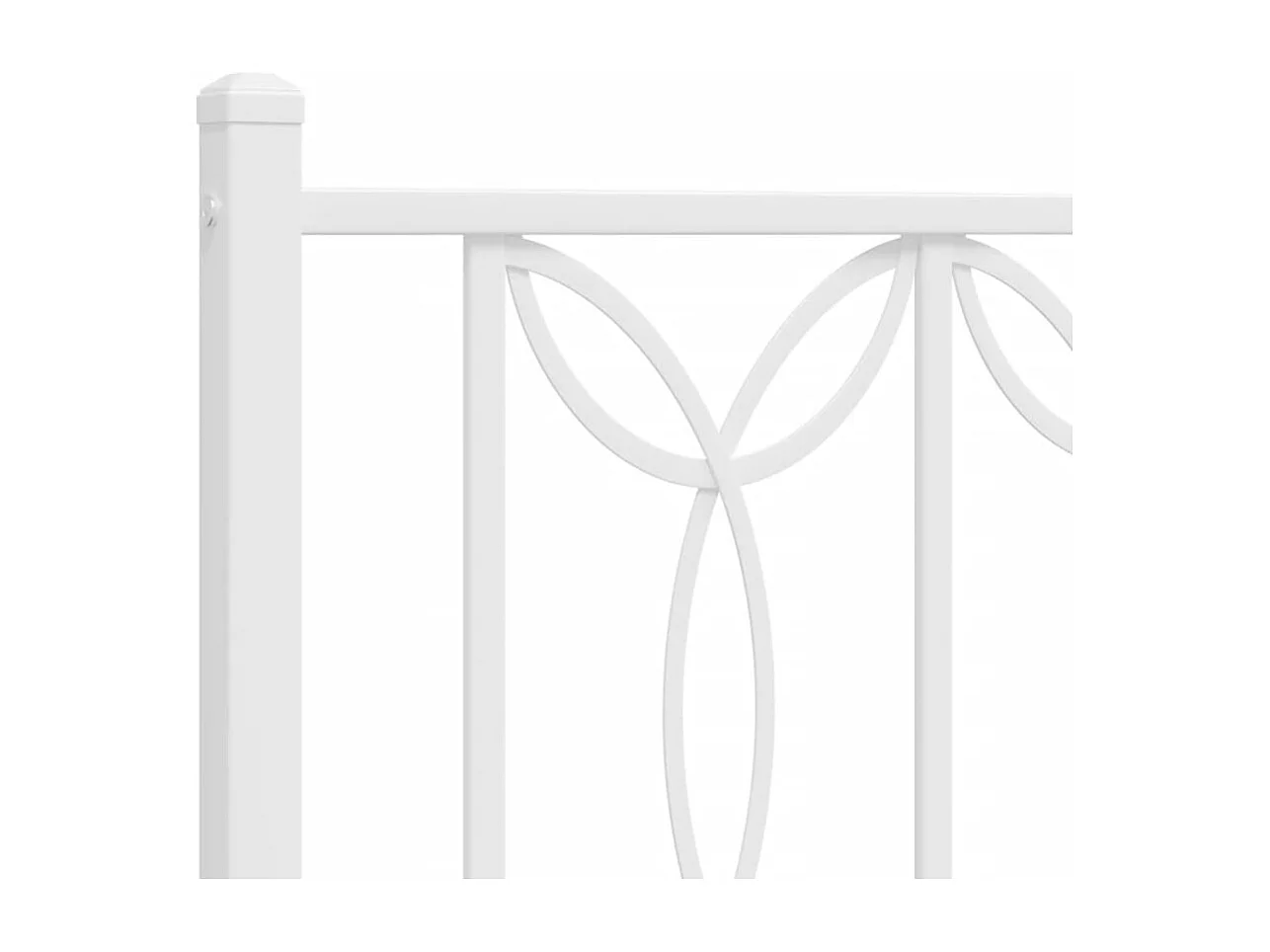 Bedframe met hoofdbord metaal wit 150x200 cm