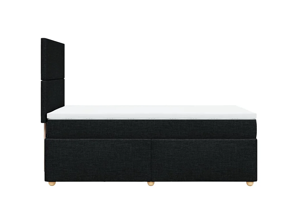 Boxspringbett mit Matratze Schwarz 90x200 cm Stoff